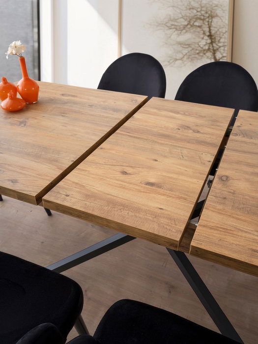 Hanah Home Mesa de Comedor Extensible Marrón
